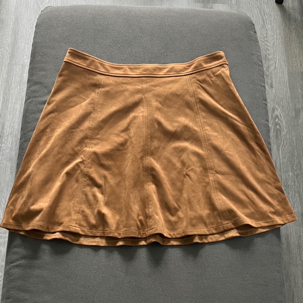 Loft Camel/Tan Suede Skirt